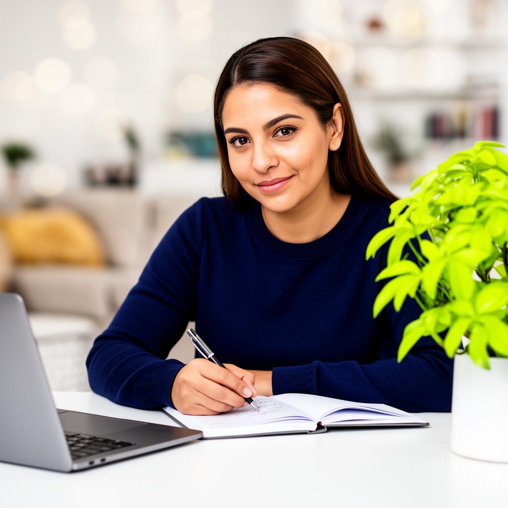 Docente estudiando online desde casa